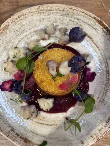 Parmentier de canard au vin rouge myrtille